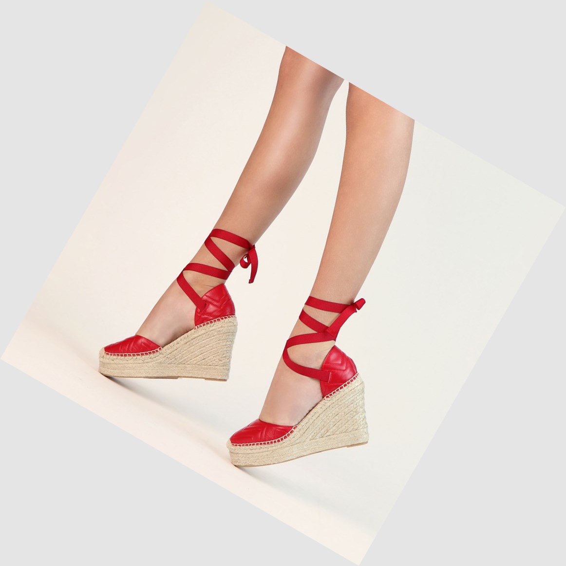 Lodi Nudel Espadrilles Damen Rot | VCERWQ-236