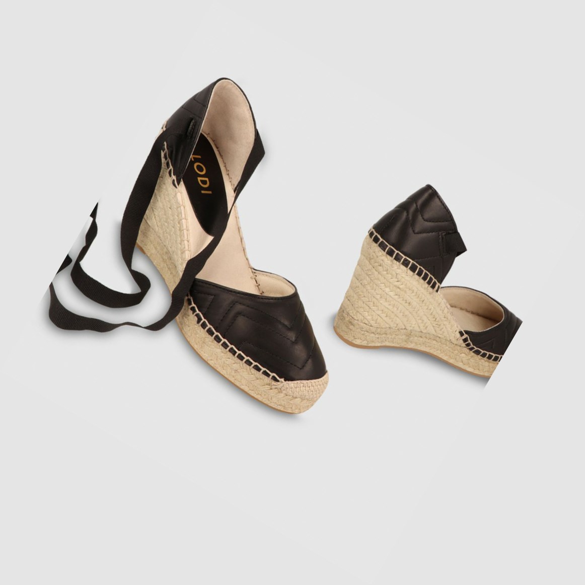 Lodi Nudel Espadrilles Damen Schwarz | TCALXG-596