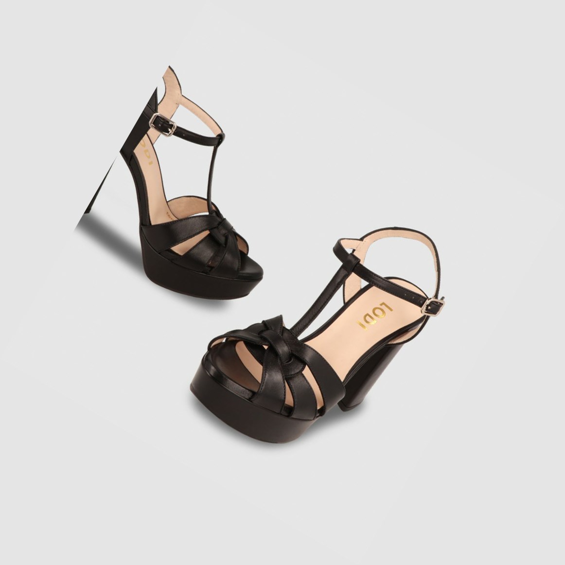 Lodi Tisana Sandalen Damen Schwarz | CRSOLN-708