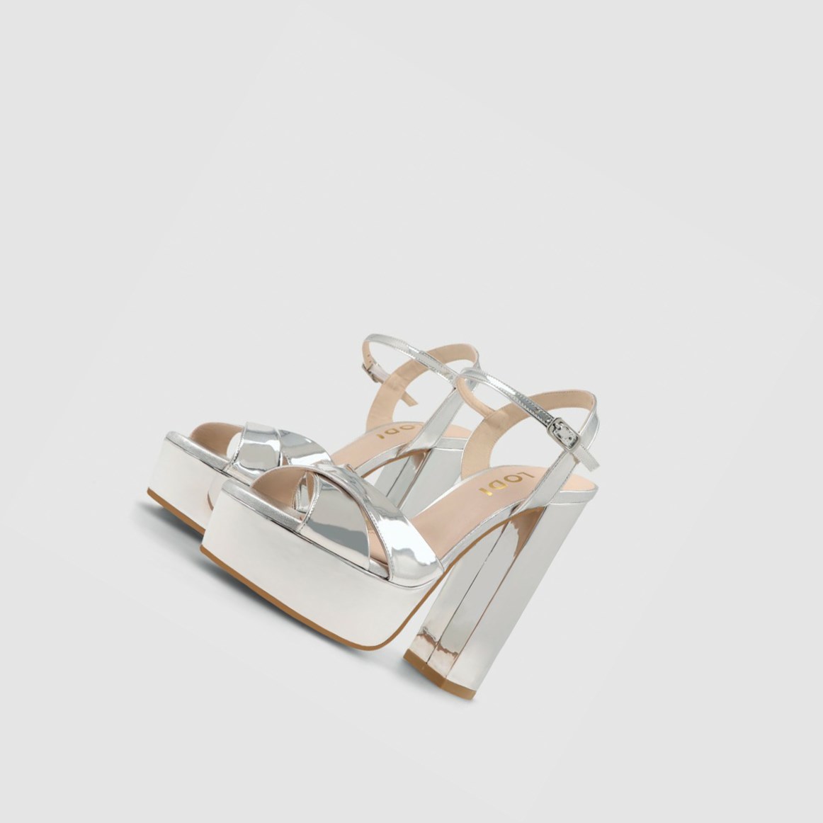 Lodi Xemba Mirror Sandalen Damen Silber | ECSXVO-035