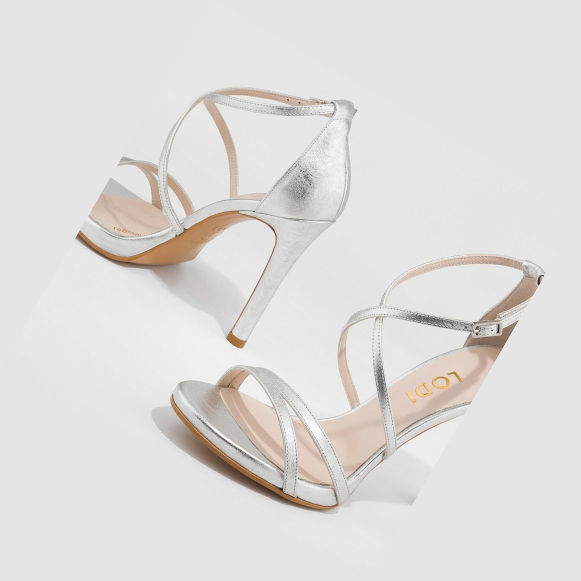 Lodi Yuriko-x Plata Sandalen Damen Silber | FRALQJ-015