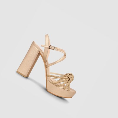 Lodi Tiluxur Nude Sandalen Damen Gold | MZOJRC-230